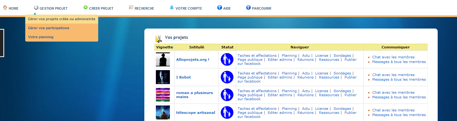 gestion de projet en ligne taches 2